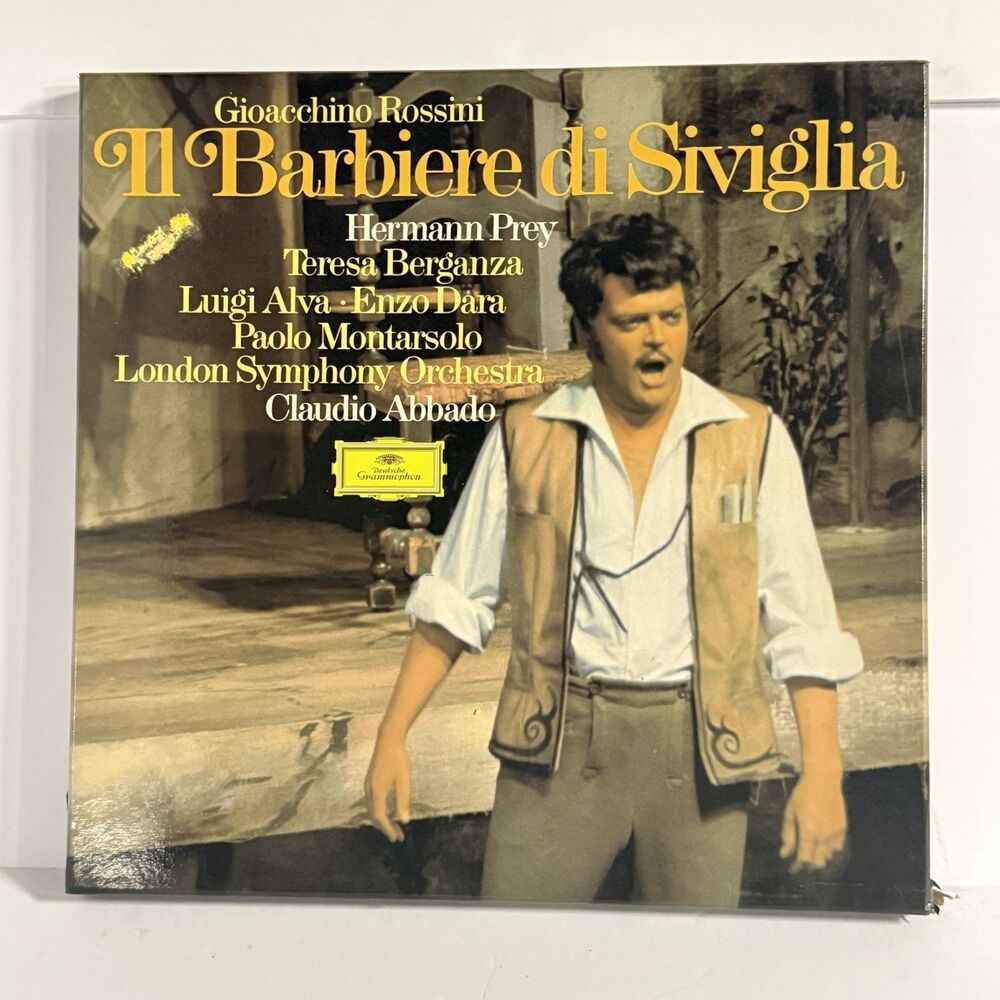 Il Barbiere di Siviglia 3 Vinyl LP Box Set Rossini Deutsch Grammophon 1972